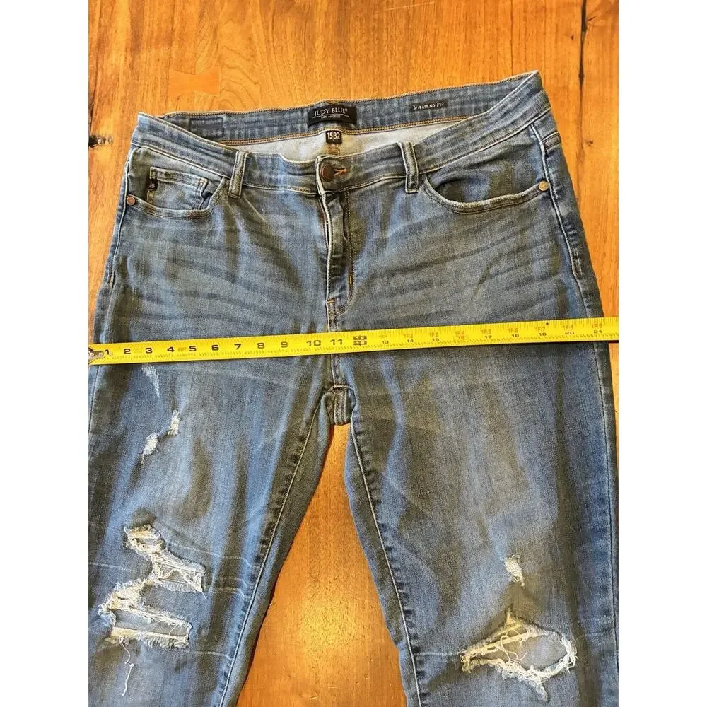Judy Blue Boyfriend Fit Jeans Women's‎ 15/32 Blue Faded Medium Wash JB8284MD